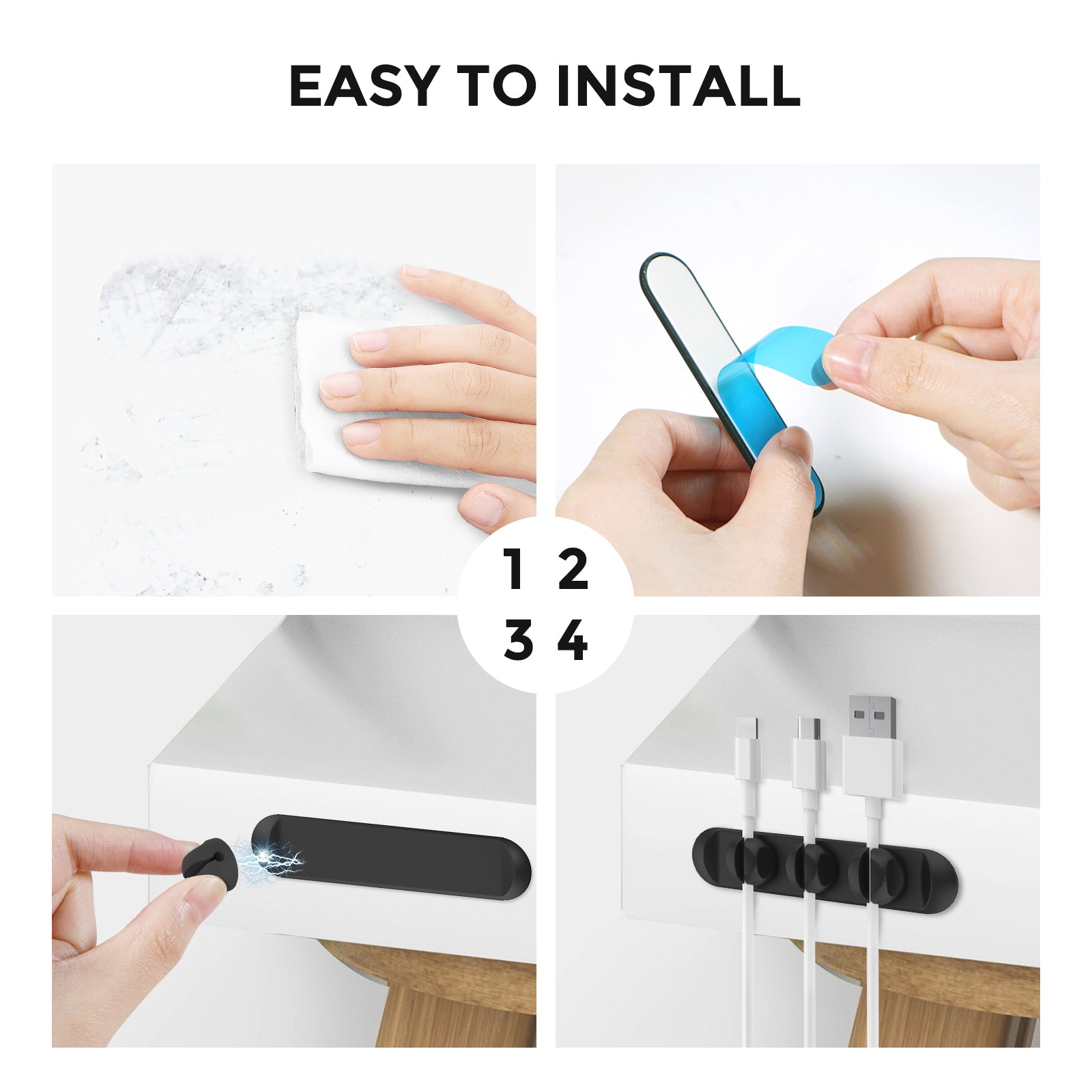 AHASTYLE PT-CY15 Magnet Desktop Line Clip Mobile Phone Wire Management Data Charging Cable Organizer Holder Silicone Cable Winder AHASTYLE PT-CY15 Magnet Desktop Line Clip Mobile Phone Wire Management Data Charging Cable Organizer Holder Silicone Cable Winder